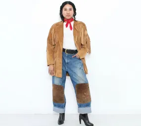 1980s Tan Fringe Jacket