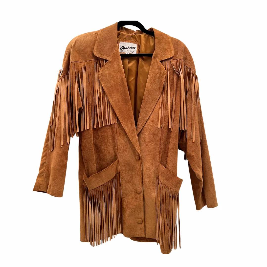 1980s Tan Fringe Jacket