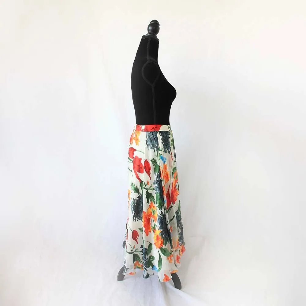 Alice   Olivia floral print midi skirt