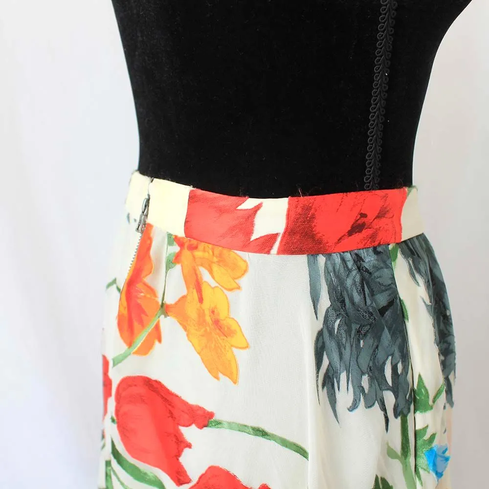 Alice   Olivia floral print midi skirt