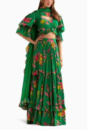 Anaira Flare Skirt With Blouse