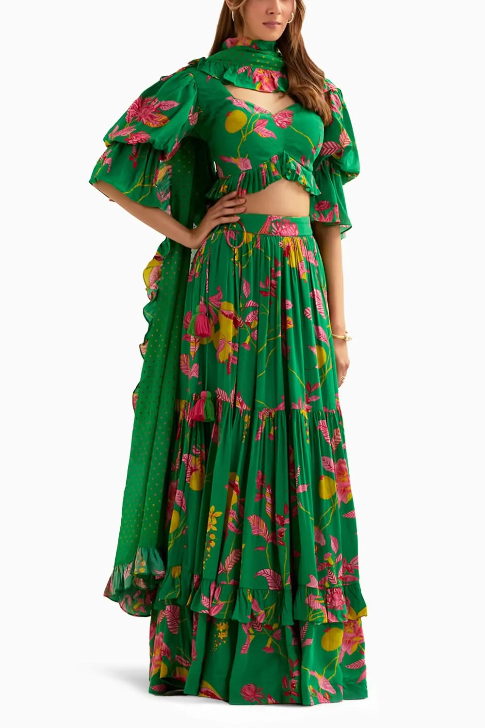 Anaira Flare Skirt With Blouse