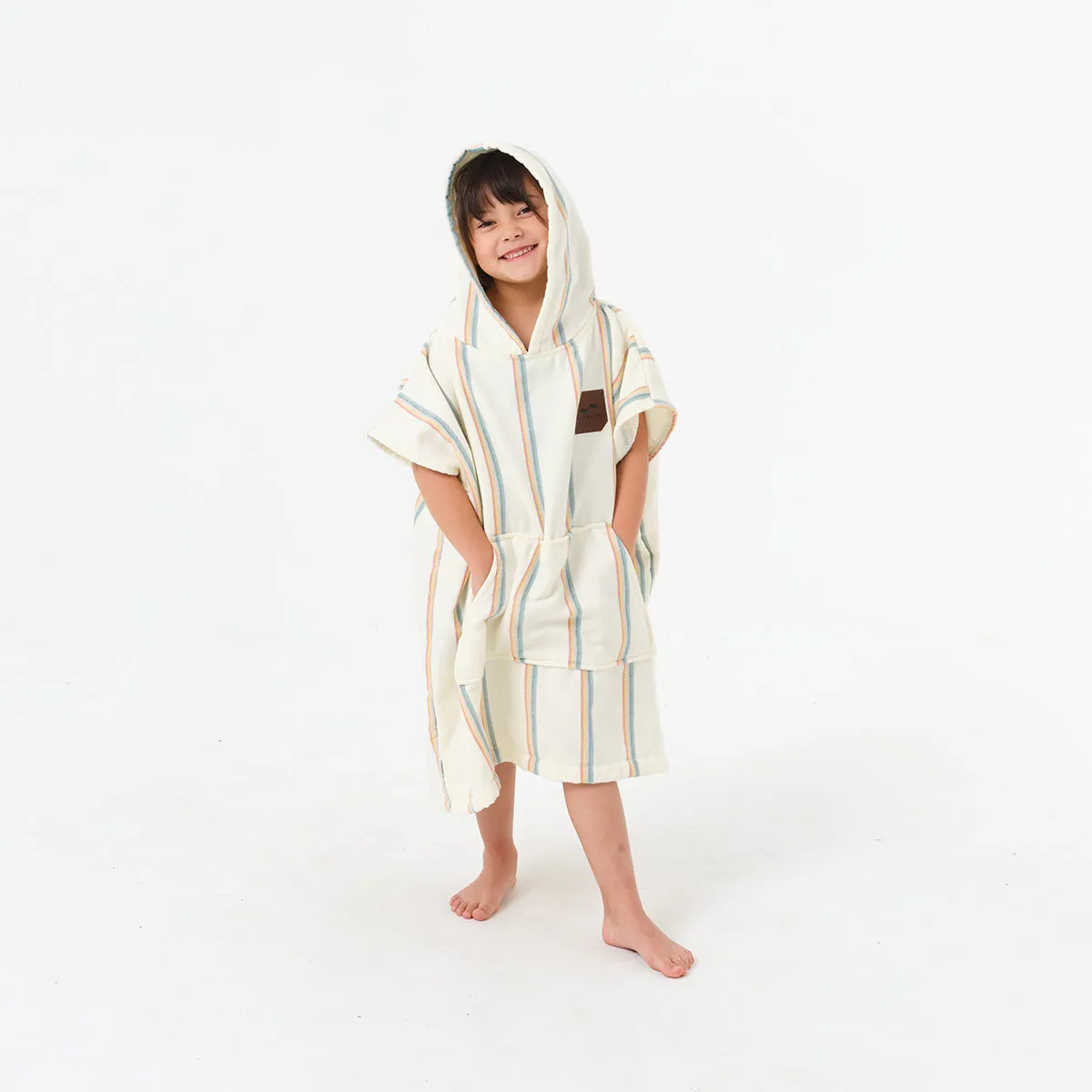 Baja Stripe Extra-Warm Kids Poncho