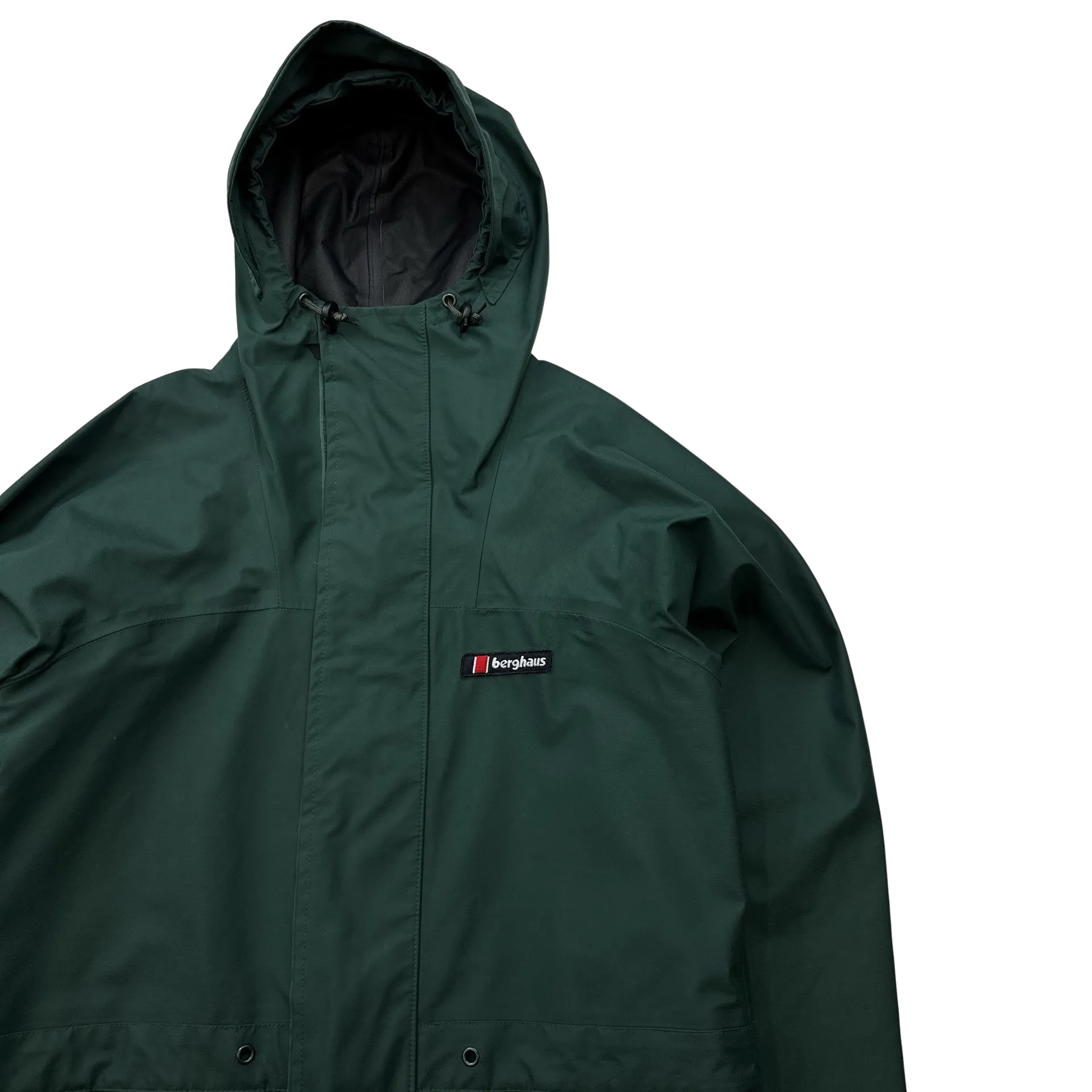 Berghaus Dark Green Vintage Goretex Long Parka Raincoat - Small