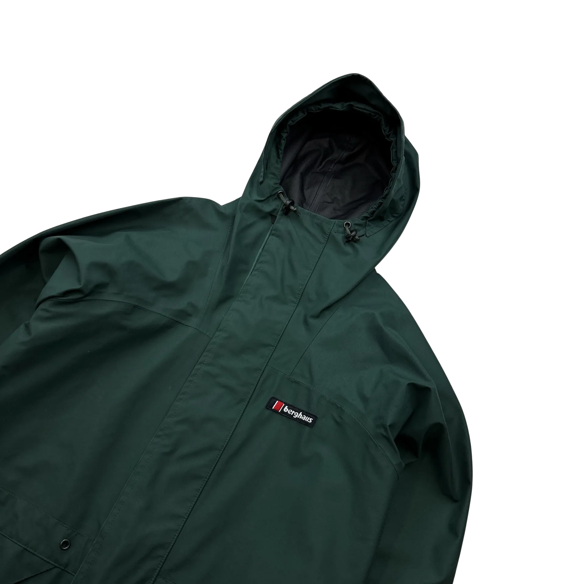 Berghaus Dark Green Vintage Goretex Long Parka Raincoat - Small