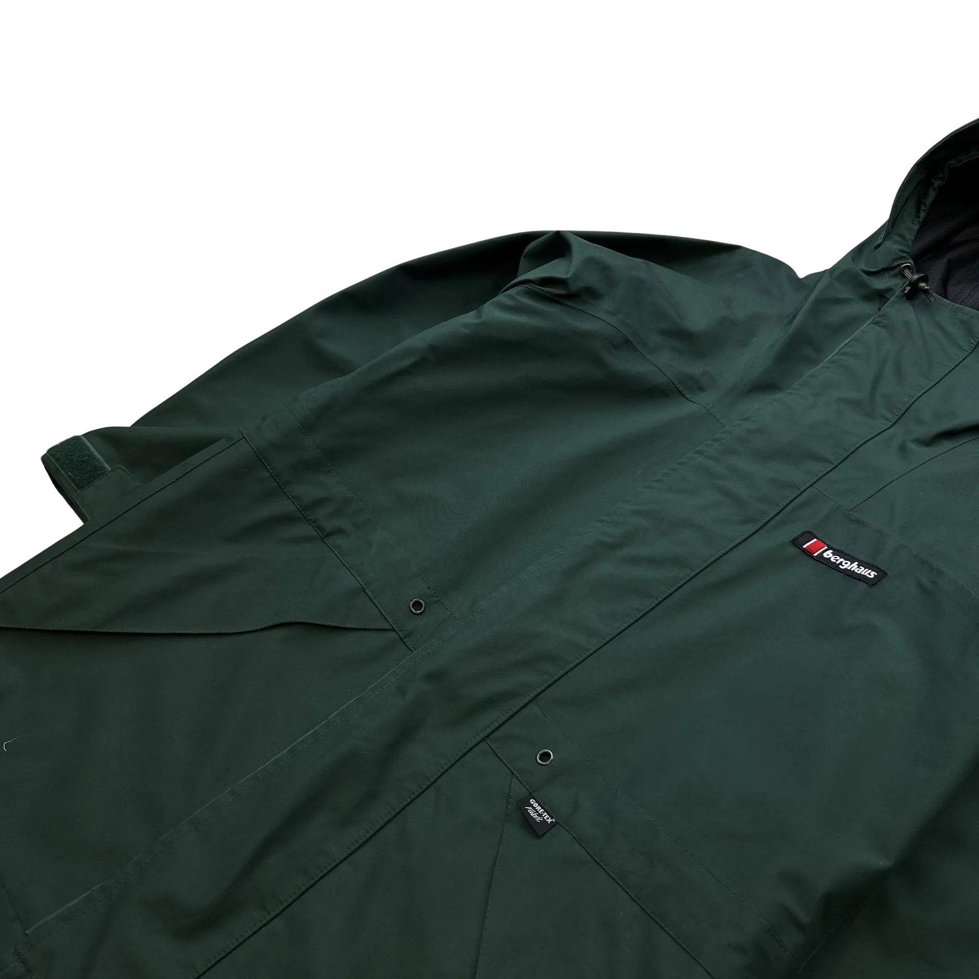 Berghaus Dark Green Vintage Goretex Long Parka Raincoat - Small