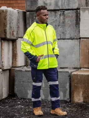 Bisley Men's Taped Hi Vis Zip Front Fleece - BK6611T