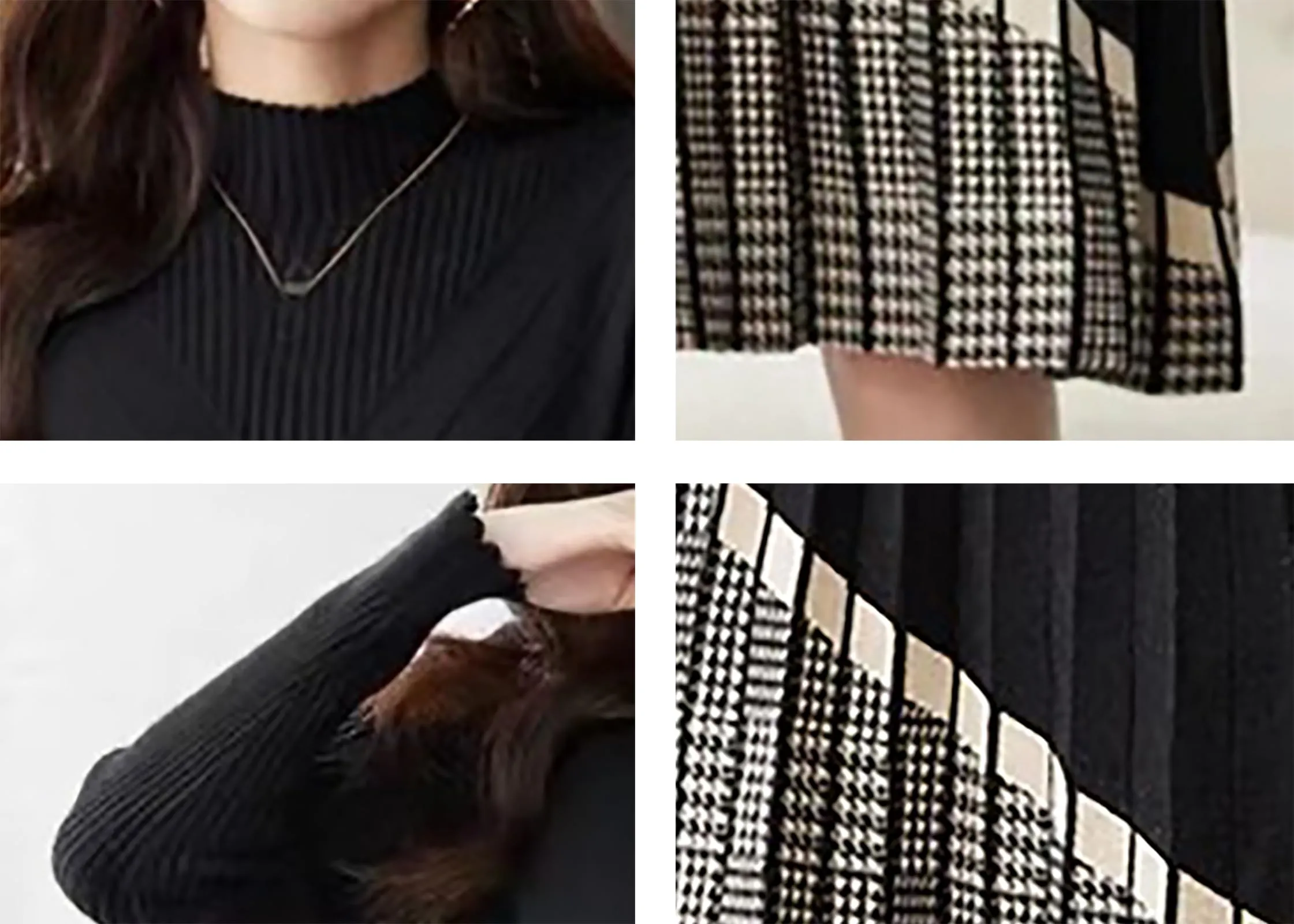BK-Stripe Drawstring Knit Pullover Midi Dress