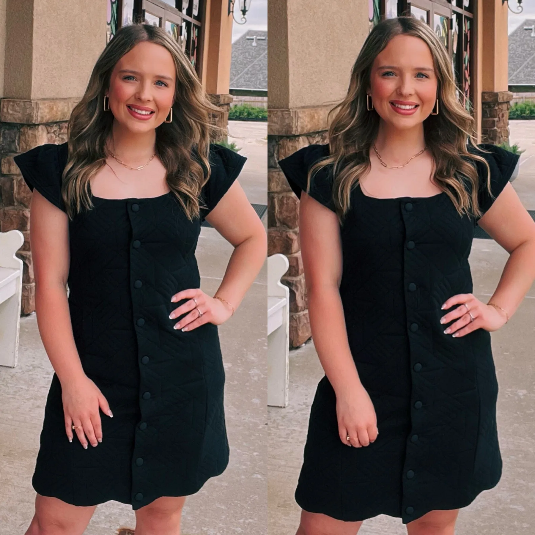 Black Quilted Dress