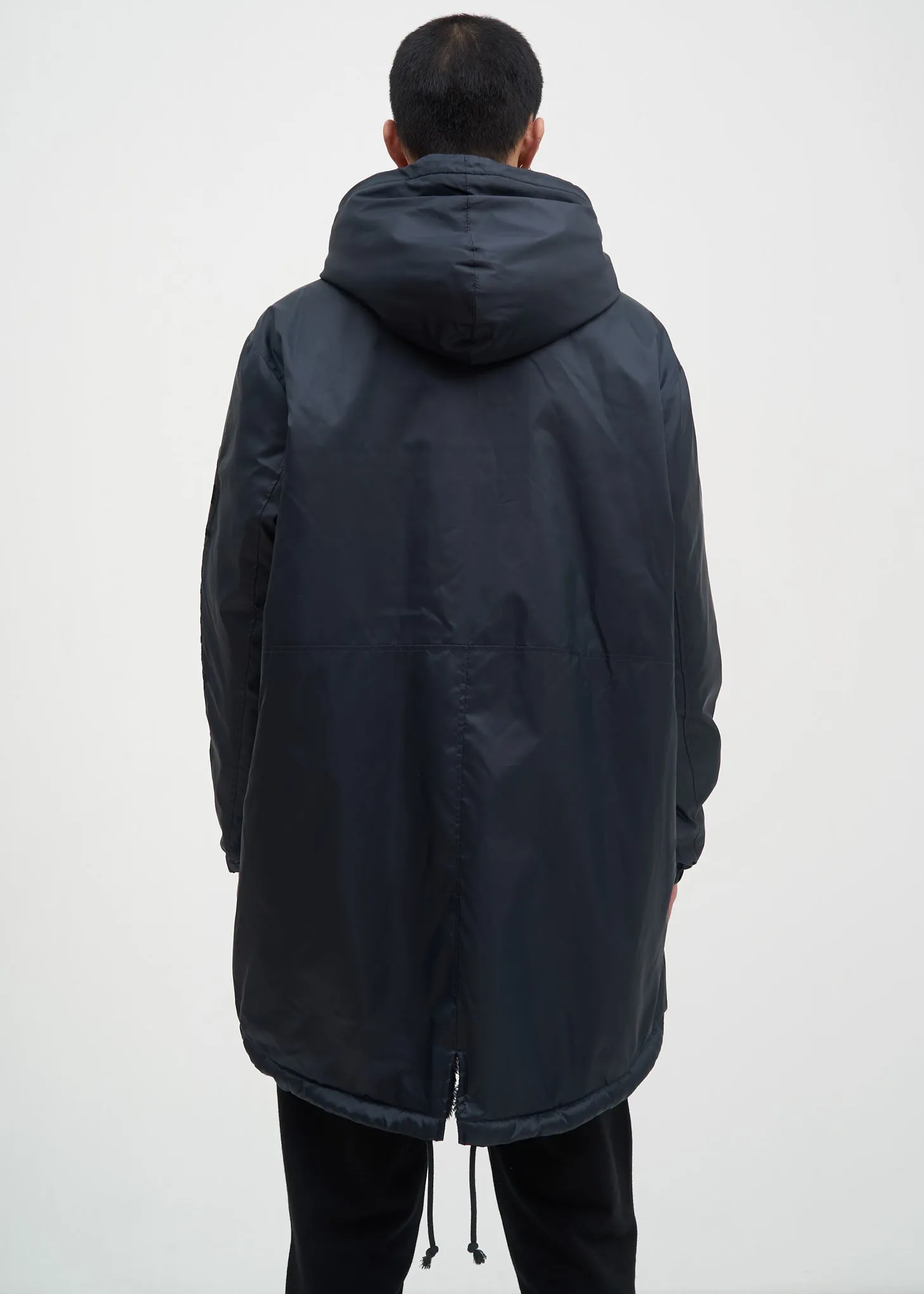 Black Sherpa Lined Zip Parka