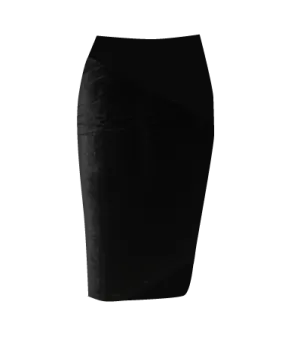 BLACK VELVET MIDI SKIRT SIZE 20-22 ladies
