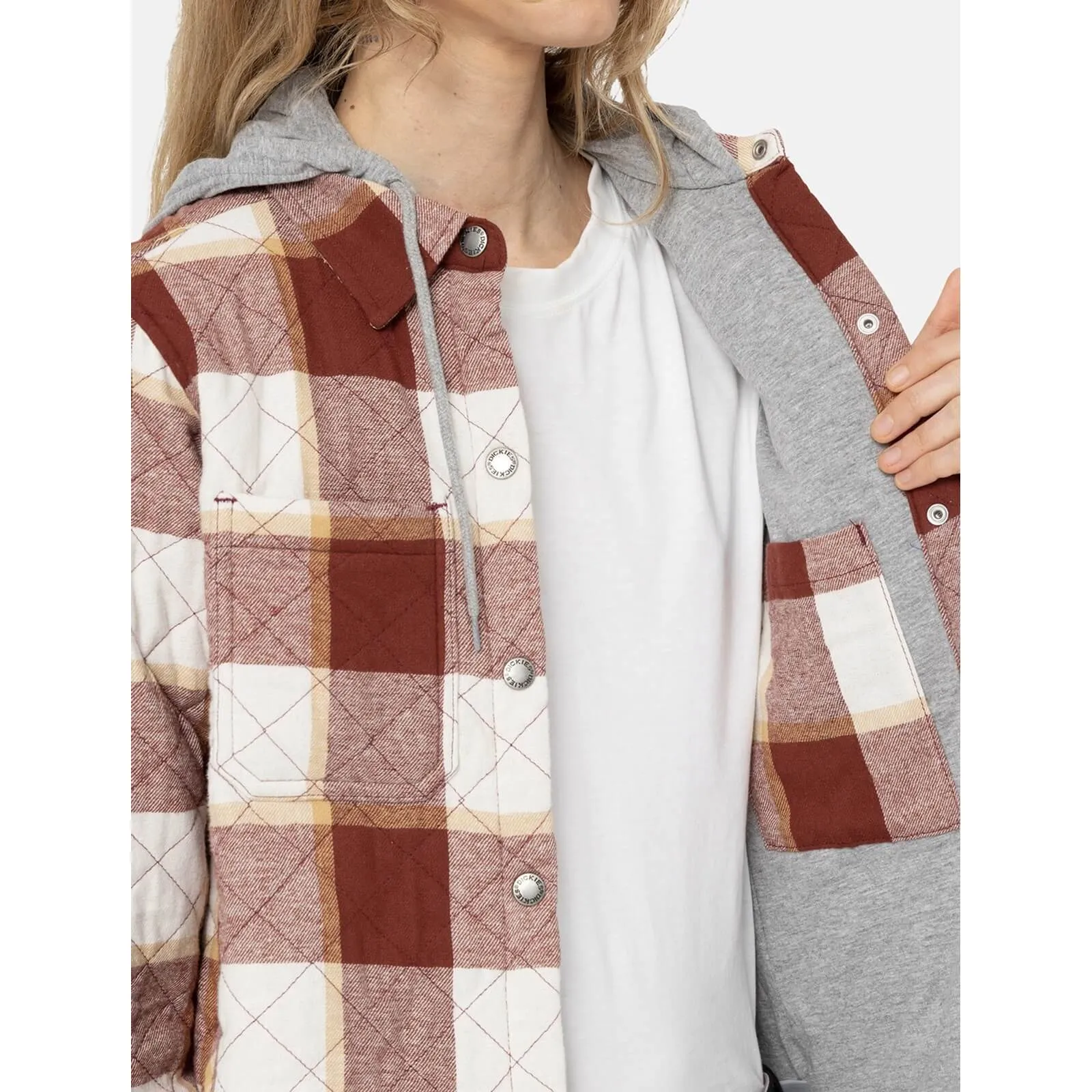 Dickies Womens Flannel Quilted Shirt Jacket