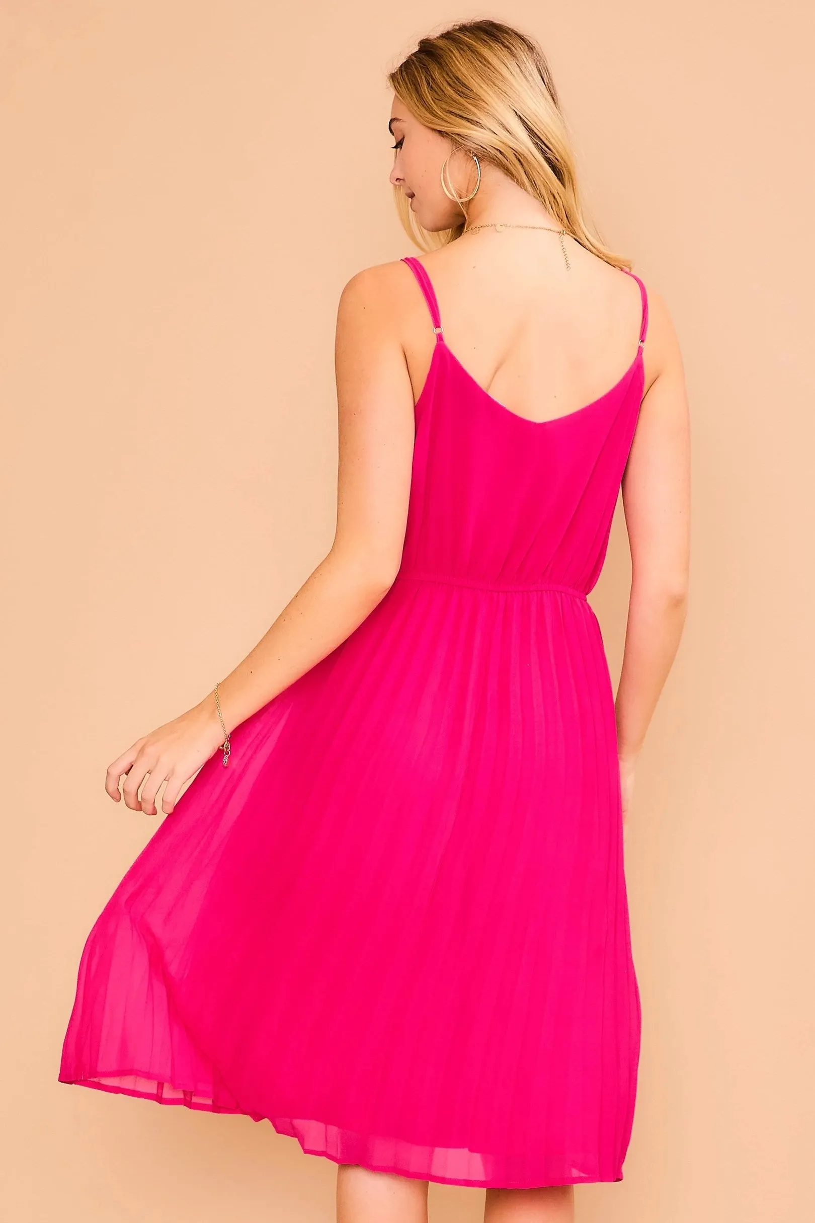 Eliza Pleated Midi Dress- FINAL SALE ITEM