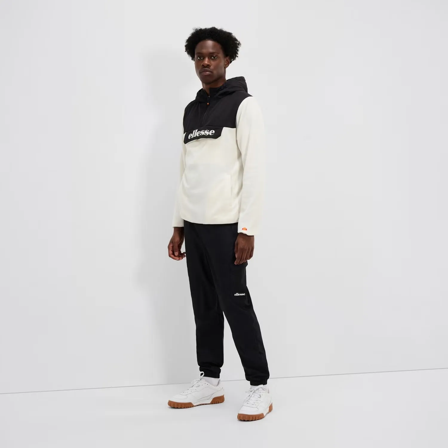 Ellesse Men's Hossu OH fleece Jacket Black/Off White