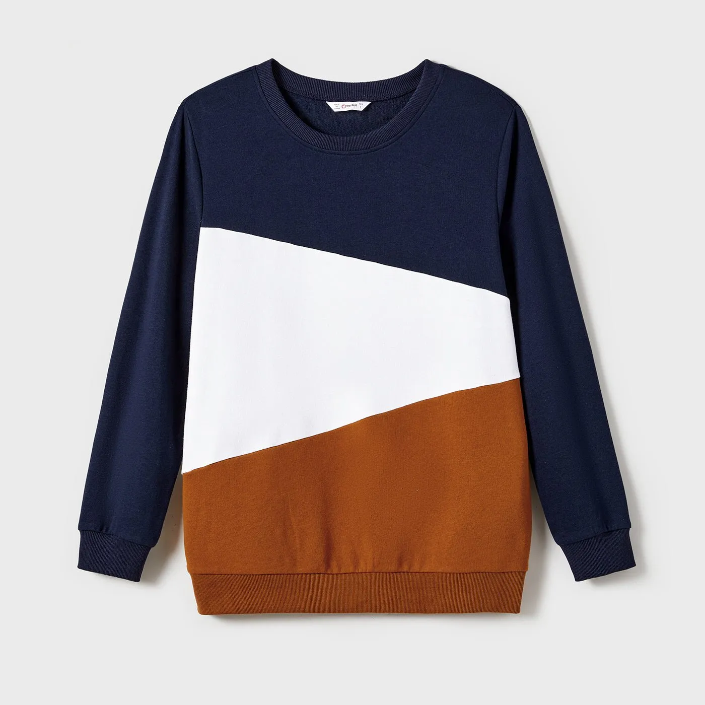 Family Matching Allover Floral Print and Colorblock Pullover