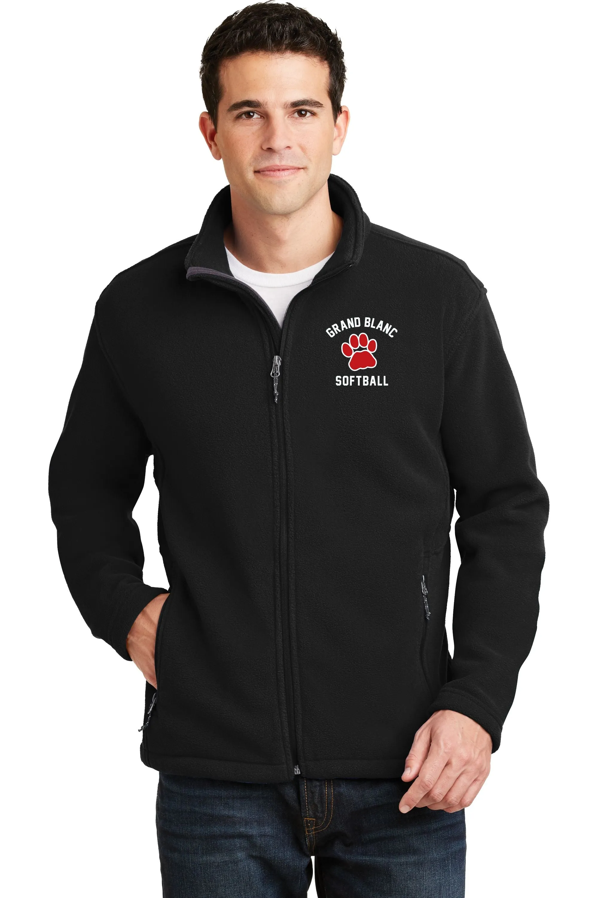 Grand Blanc Softball Fleece Full Zip Jacket
