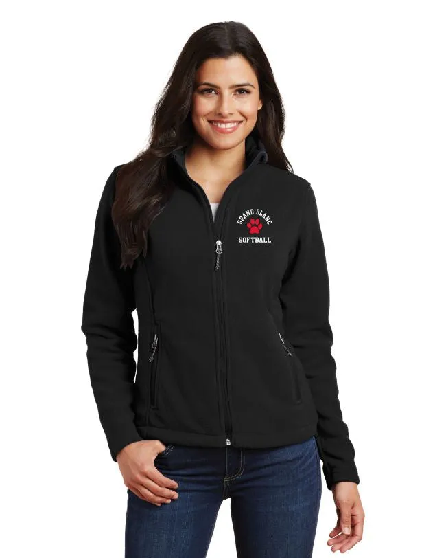 Grand Blanc Softball Fleece Full Zip Jacket