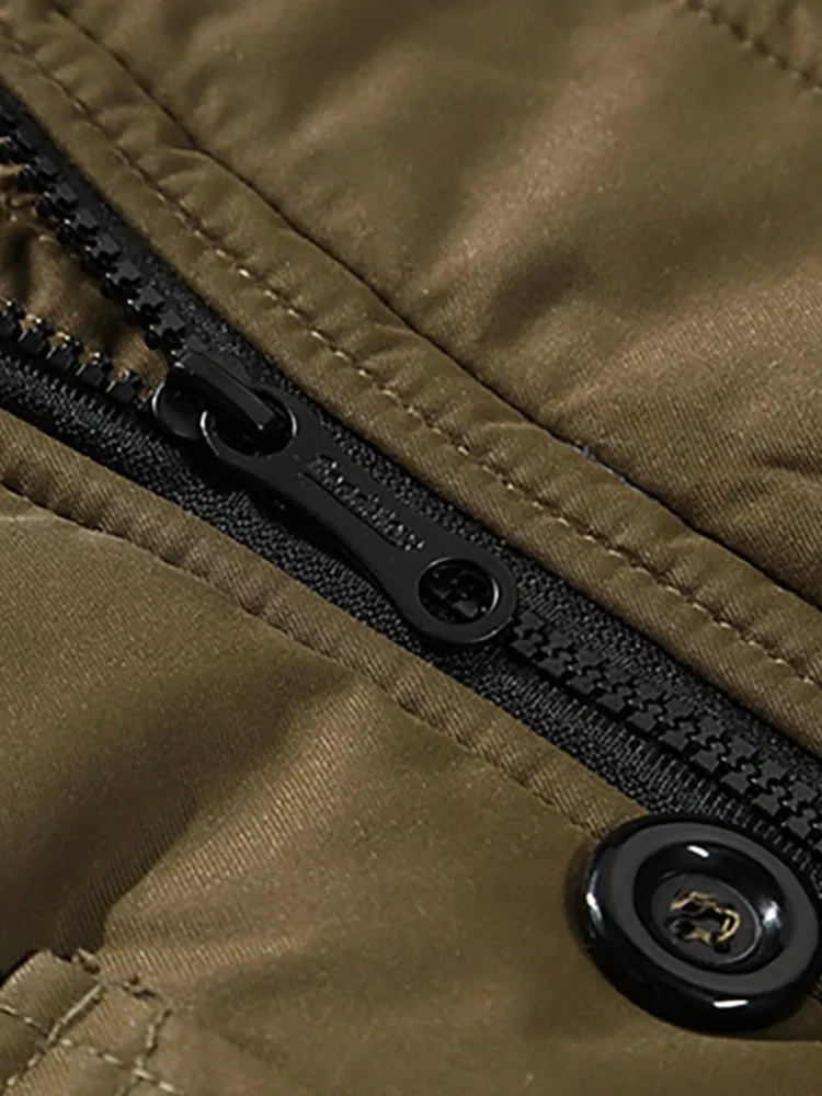 Grijsou - Parka Winterjas Heren – Warm Gevoerd met Afneembare Bontkraag en Capuchon