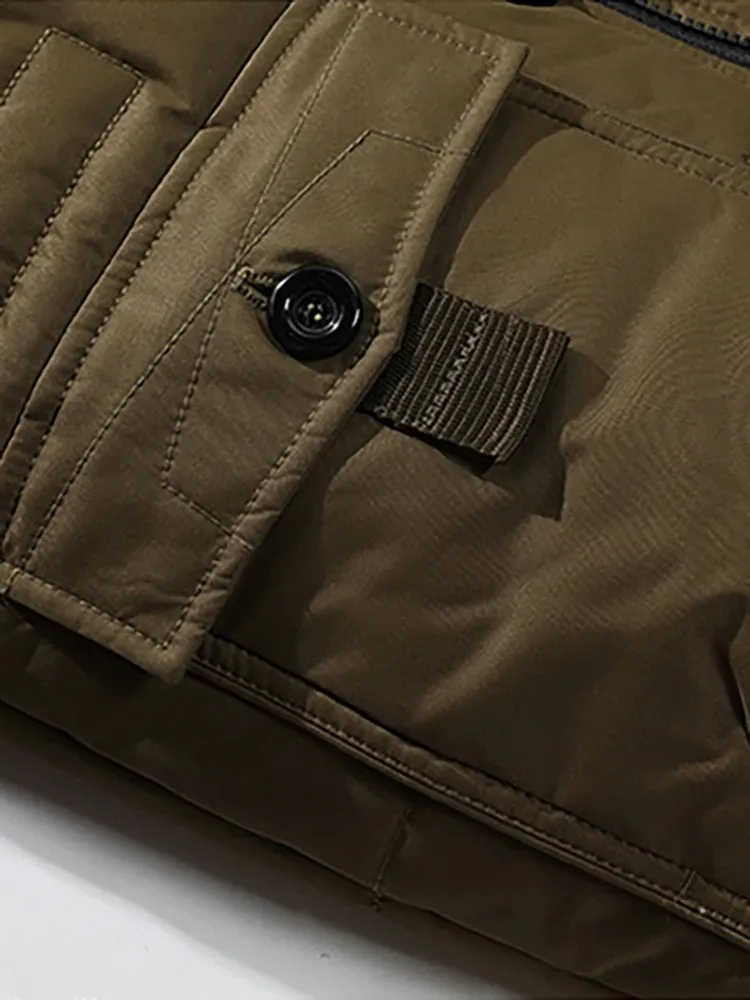 Grijsou - Parka Winterjas Heren – Warm Gevoerd met Afneembare Bontkraag en Capuchon