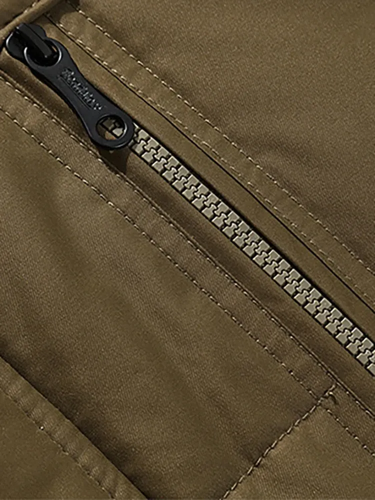 Grijsou - Parka Winterjas Heren – Warm Gevoerd met Afneembare Bontkraag en Capuchon