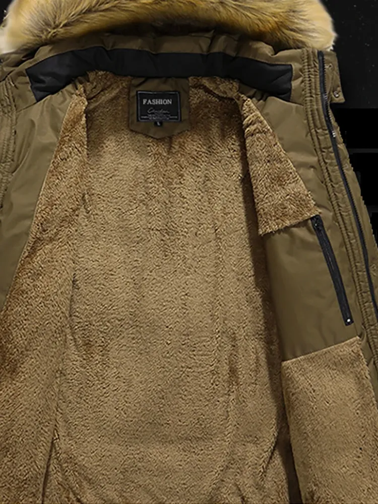 Grijsou - Parka Winterjas Heren – Warm Gevoerd met Afneembare Bontkraag en Capuchon