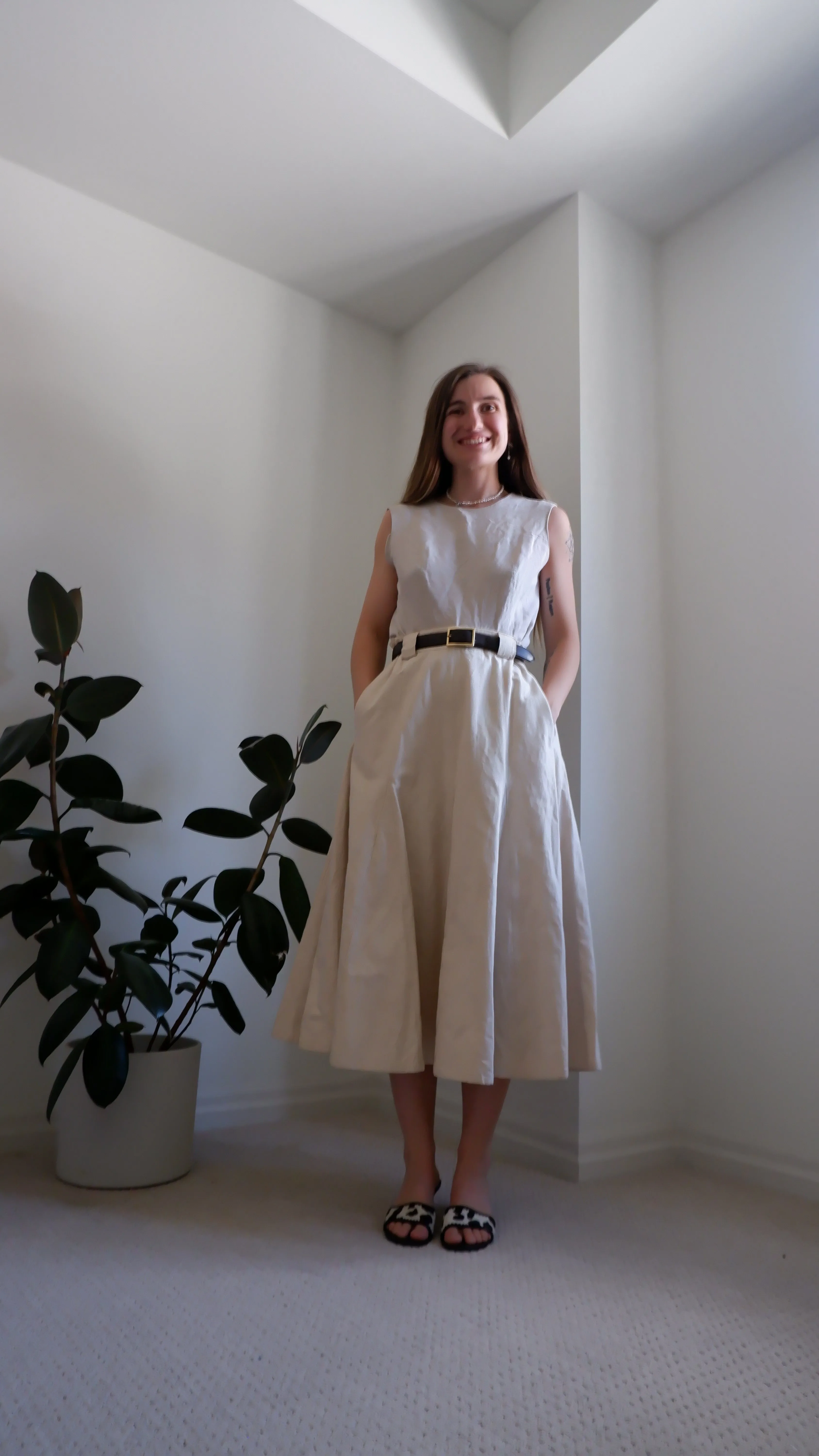 Handmade Cotton Canvas Circle Skirt S-L