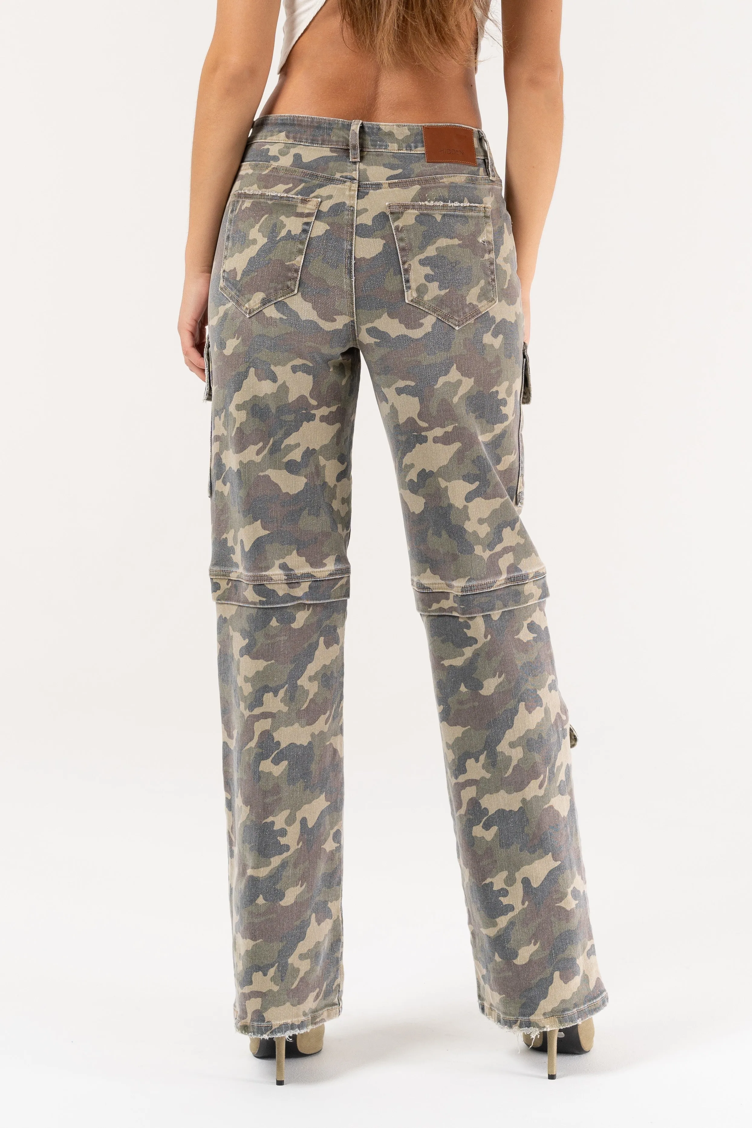 Hidden Denim Tracey Cargo Straight Leg