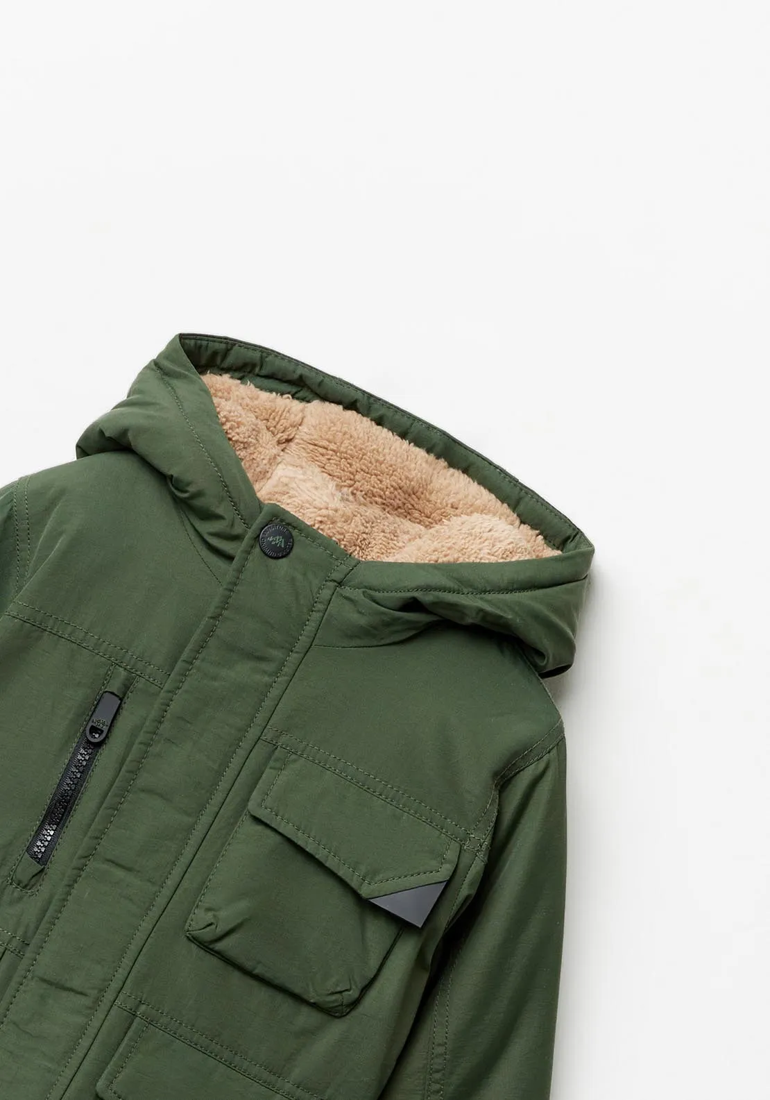 Hooded parka - Green Kakhi