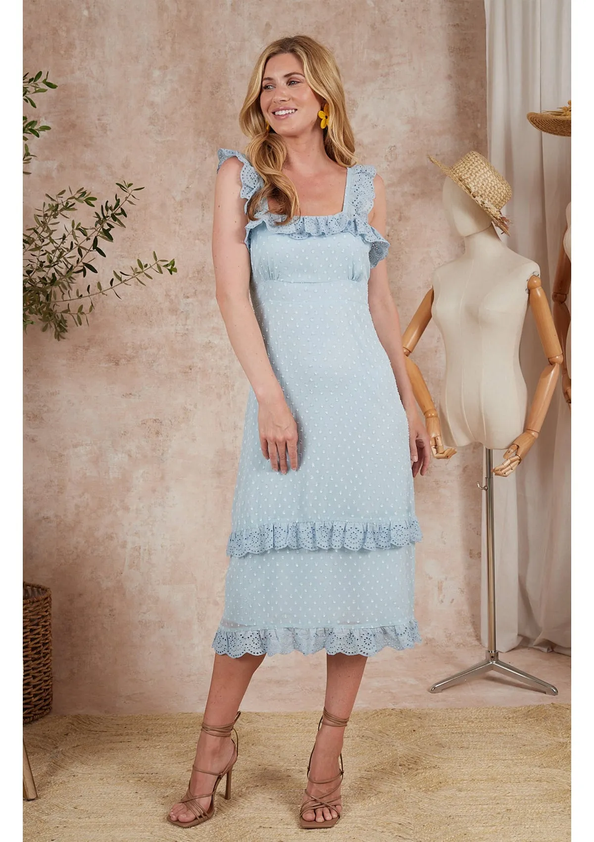 Hope & Ivy Elea Dress Powder Blue