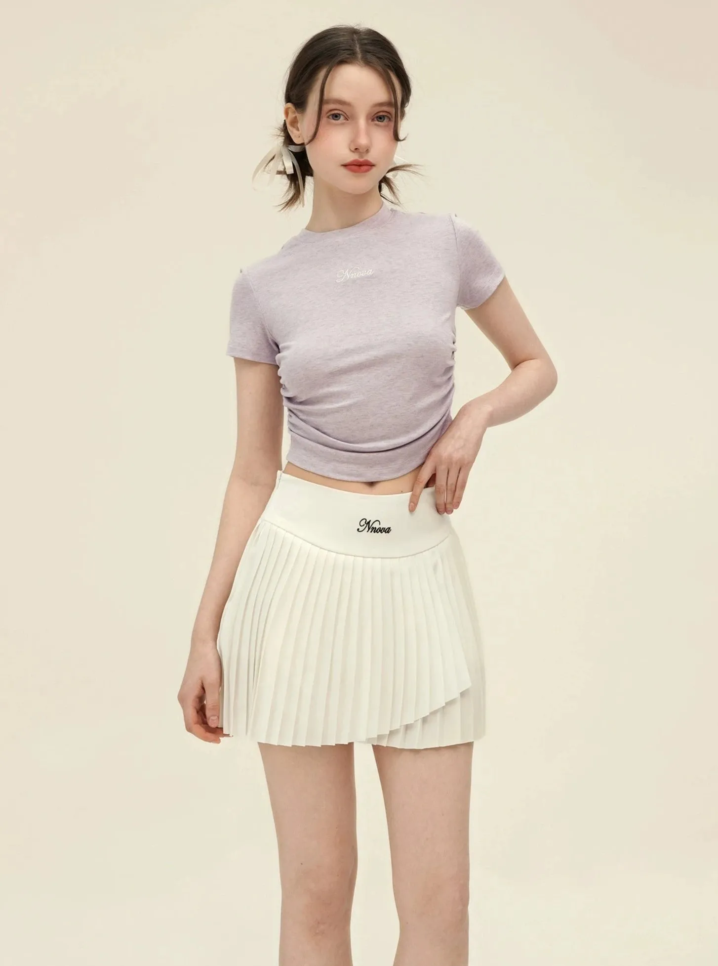 Irregular High Waist Pleated Skirt