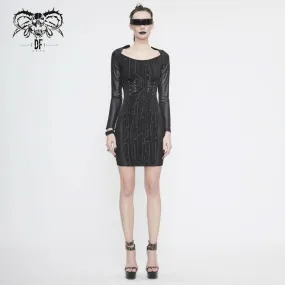 'Levitate' Cyberpunk Printed Dress