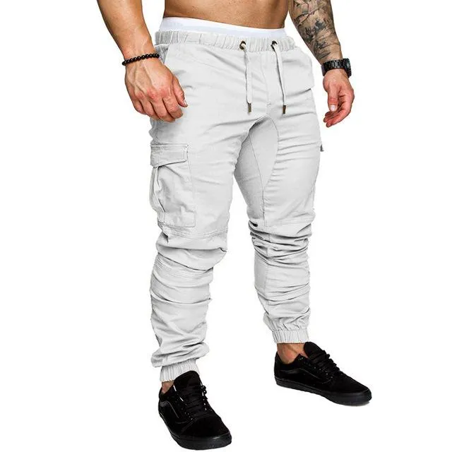 Men’s Solid Multi-Pocket Tactical Cargo Pants