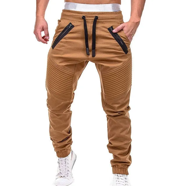 Men’s Solid Multi-Pocket Tactical Cargo Pants