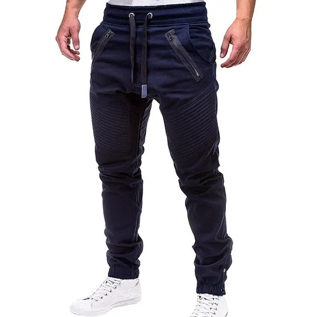 Men’s Solid Multi-Pocket Tactical Cargo Pants