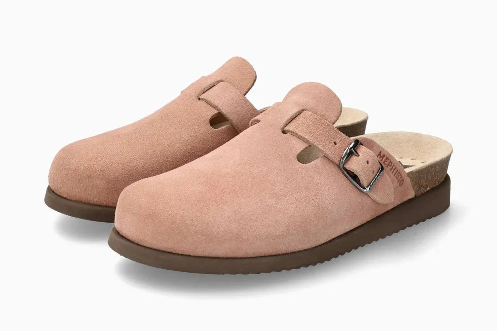 Mephisto Halina Nubuck Slip On - Old Pink