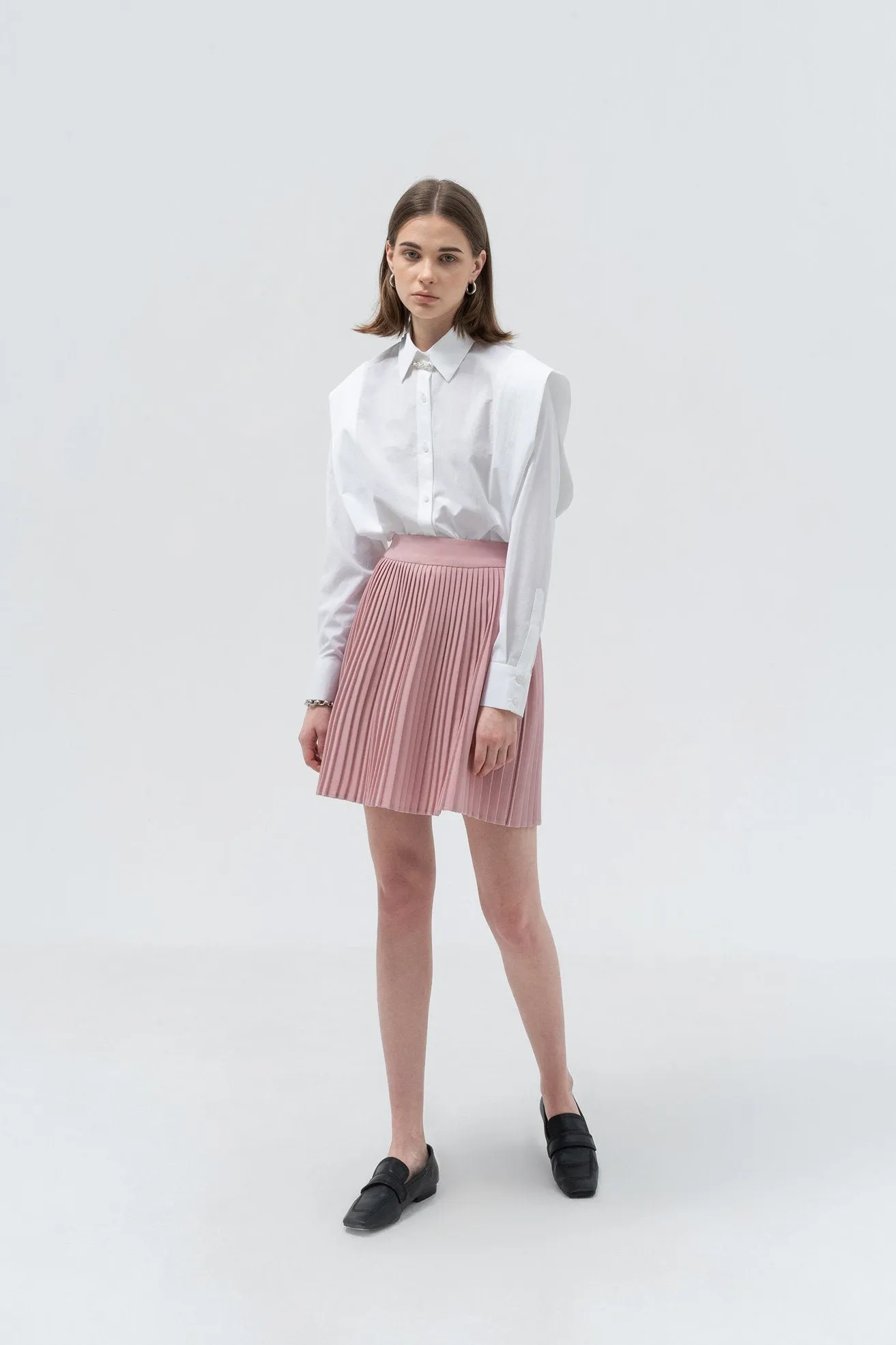 Mindy Accordion Pleated Mini Skirt