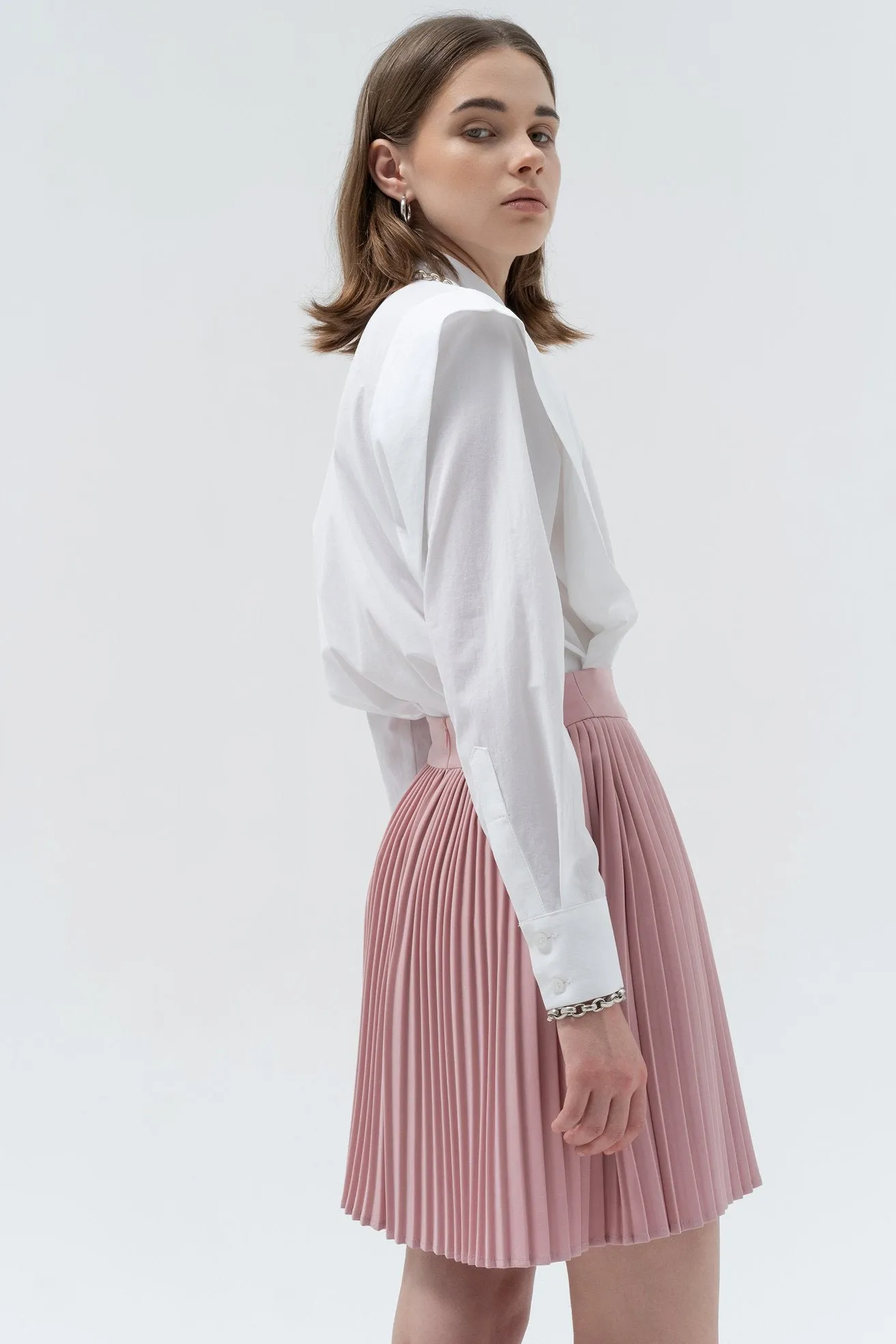 Mindy Accordion Pleated Mini Skirt