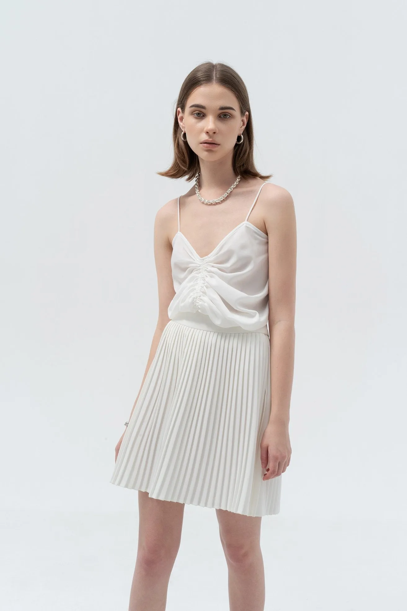 Mindy Accordion Pleated Mini Skirt