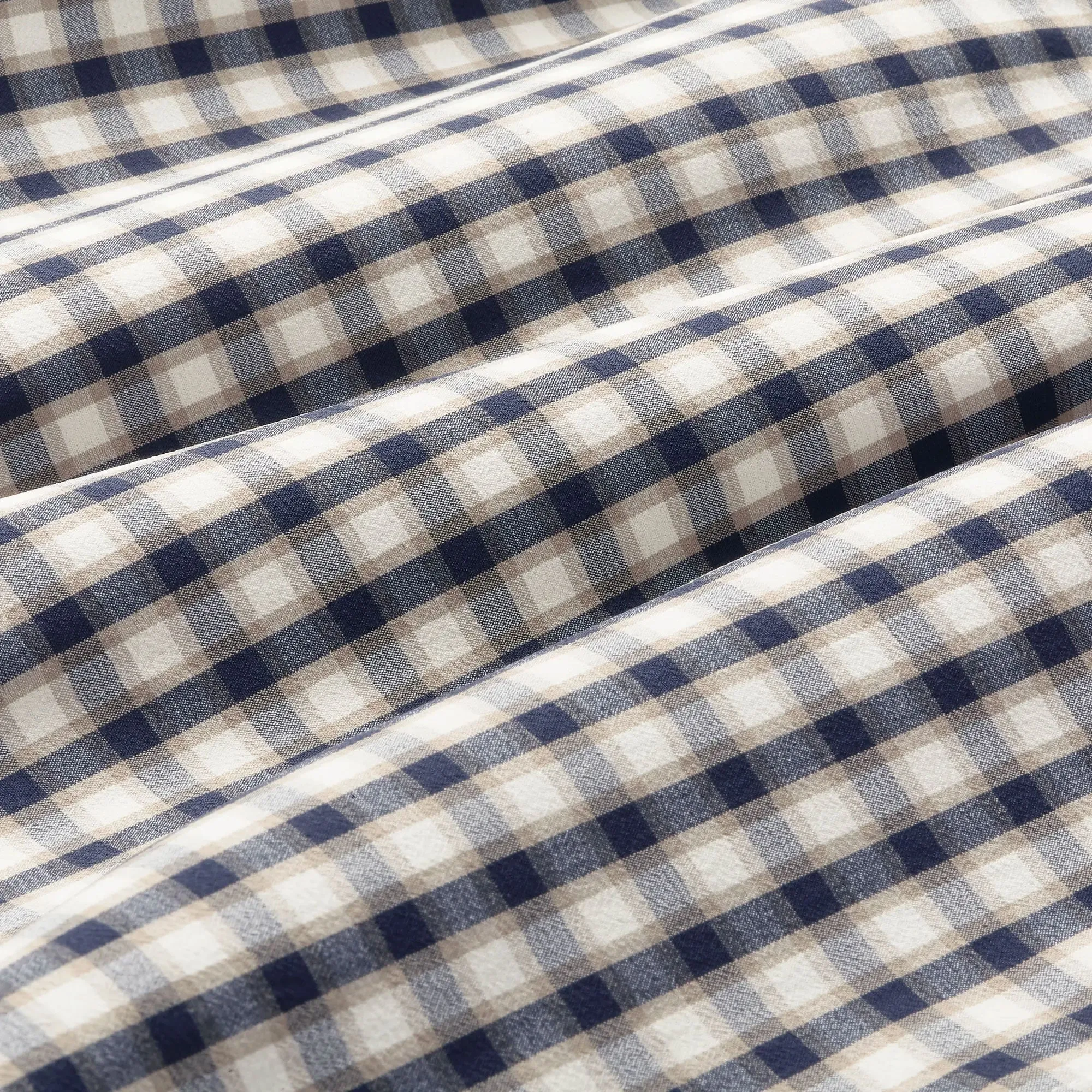 Mizzen   Main Leeward Trim Fit Vintage Khaki Plaid Long Sleeve Mens Dress Shirt