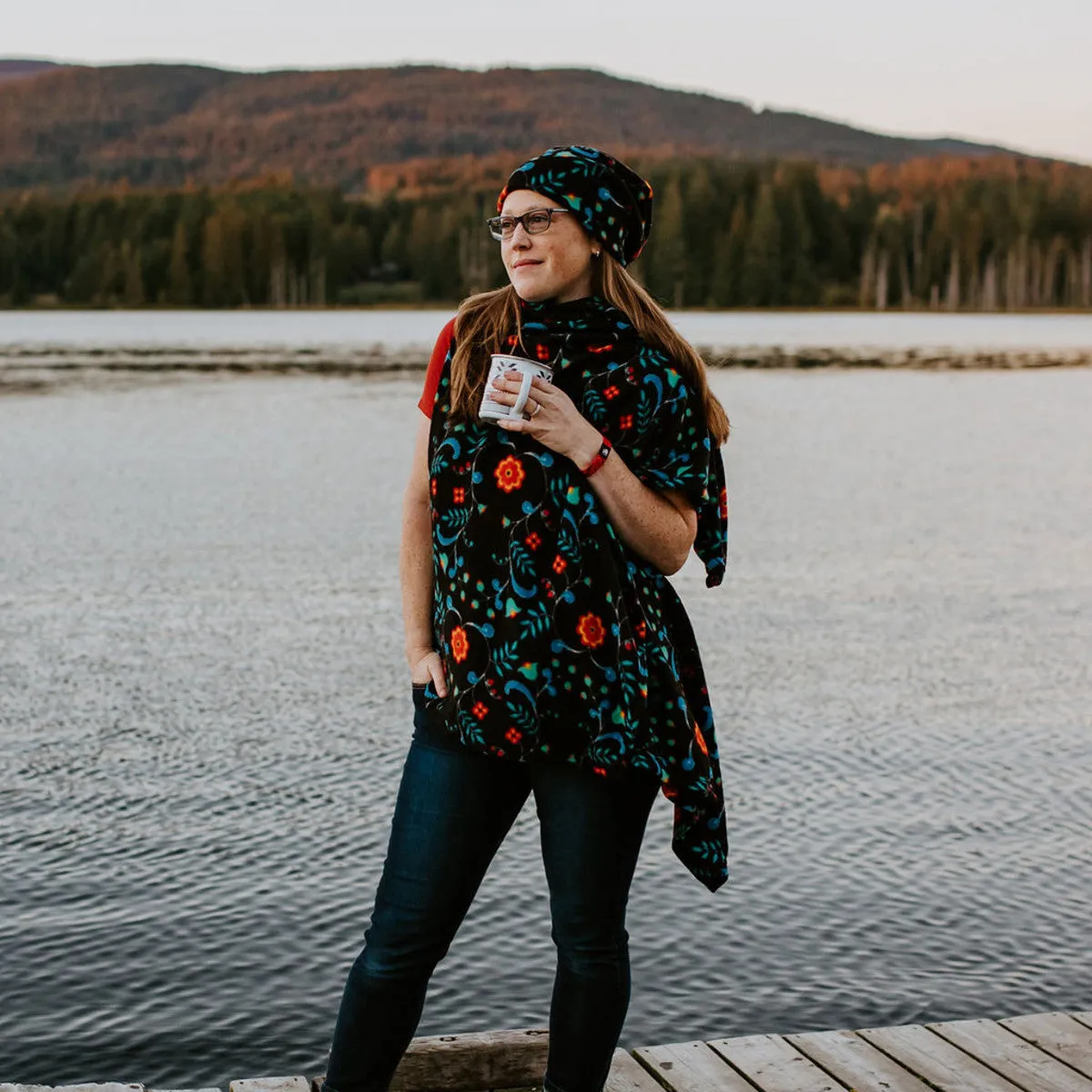Multi-Use Fleece Cape - Honouring Our Life Givers by Sharifah Marsden