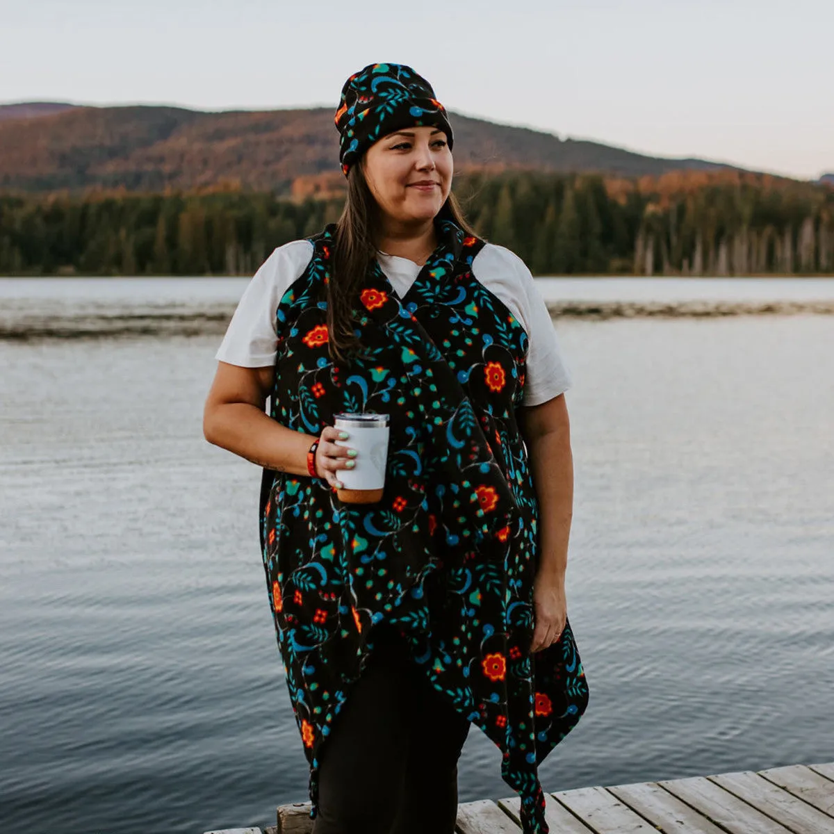 Multi-Use Fleece Cape - Honouring Our Life Givers by Sharifah Marsden
