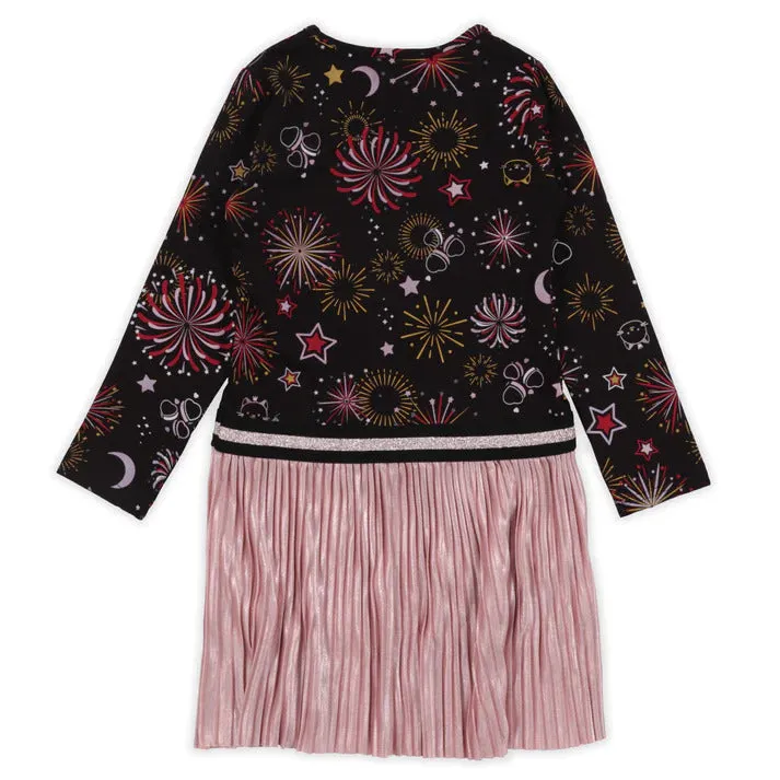 NANO Toddler Girls' Fireworks Chiffon Pleated Dress