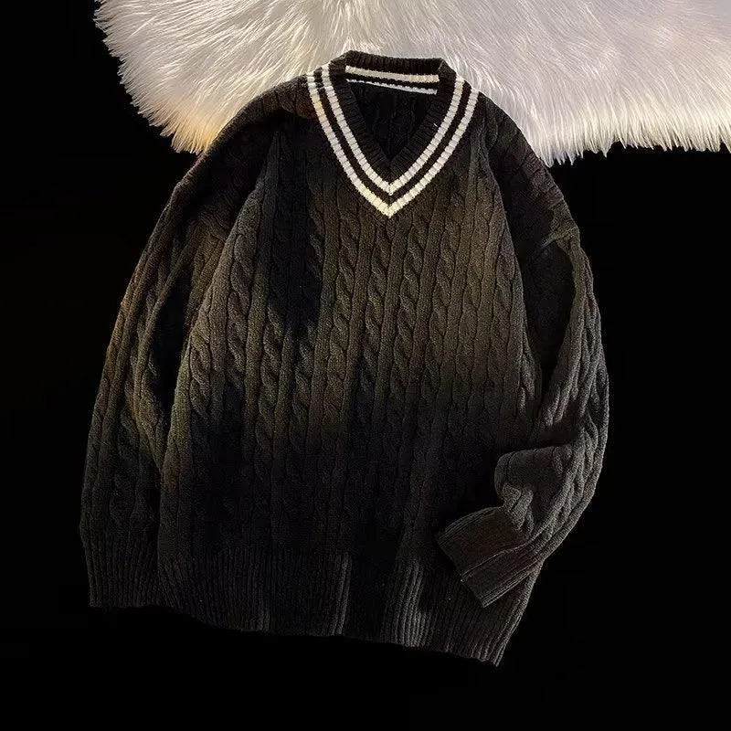 New Preppy Style Knitwear Coat
