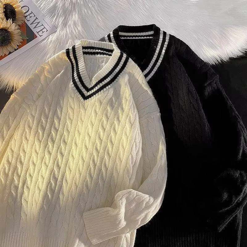 New Preppy Style Knitwear Coat
