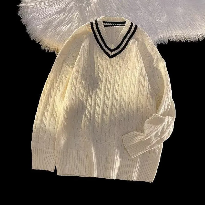 New Preppy Style Knitwear Coat