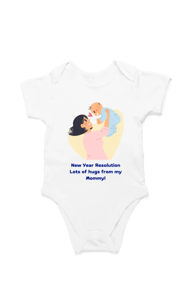 New Year 2025 Baby Romper – Resolution: Mommy Hugs