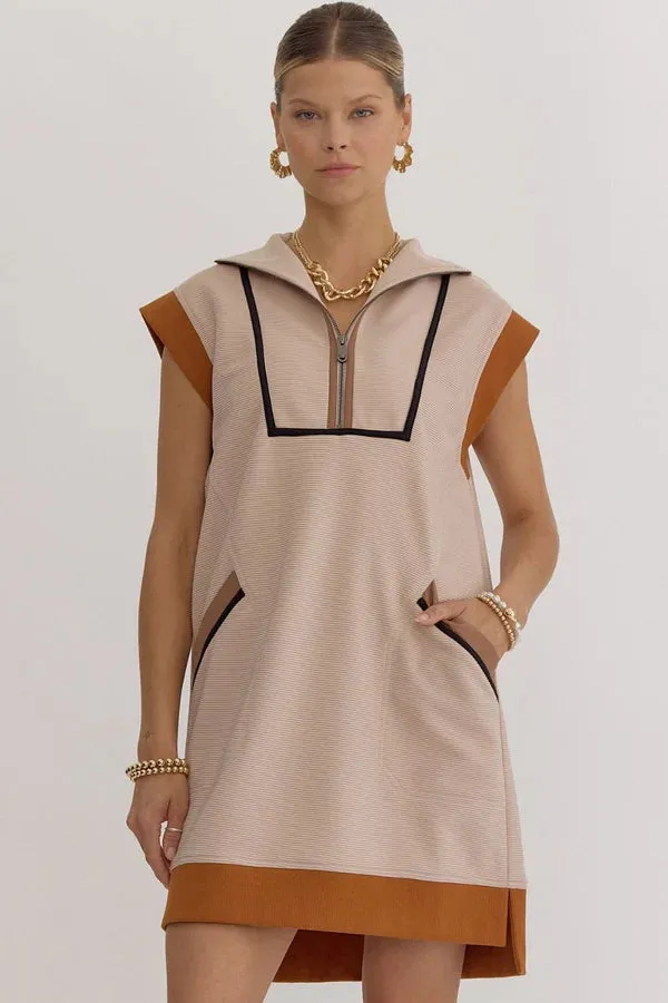 Outta My Way Dress - Neutral
