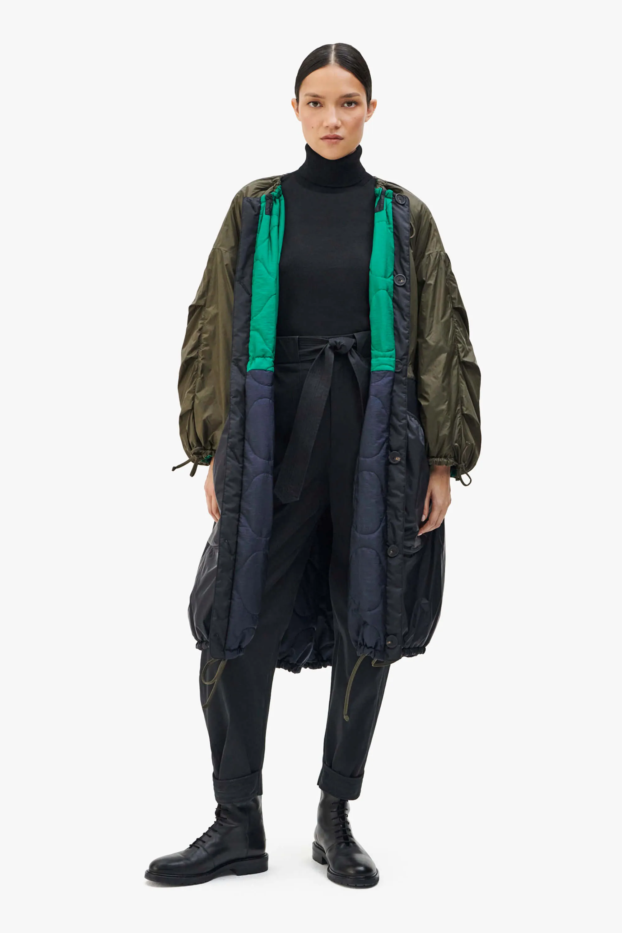 Parachute Quilt Parka - Emerald / Dark Olive