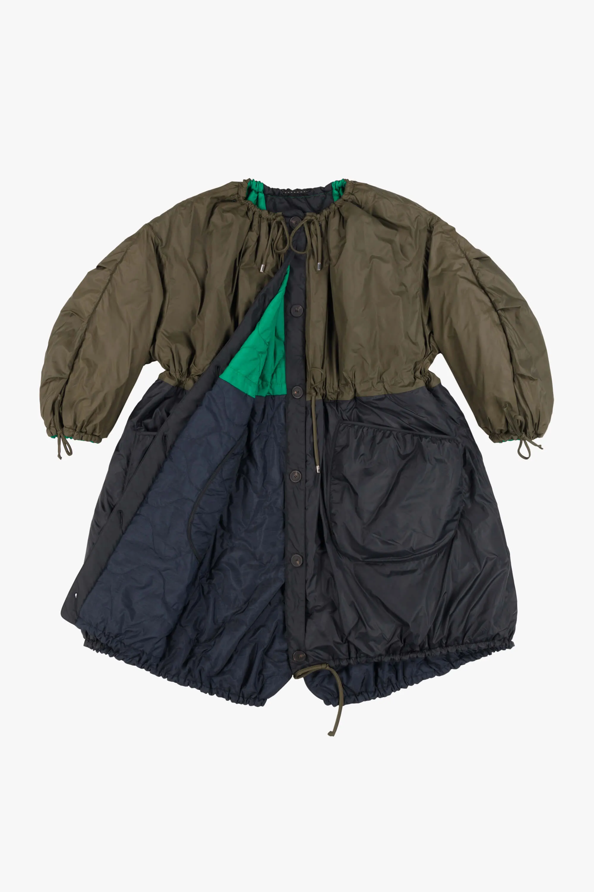 Parachute Quilt Parka - Emerald / Dark Olive