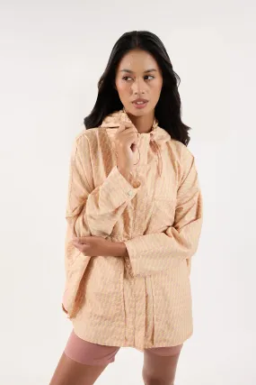 Peach Printed Parka Jacket